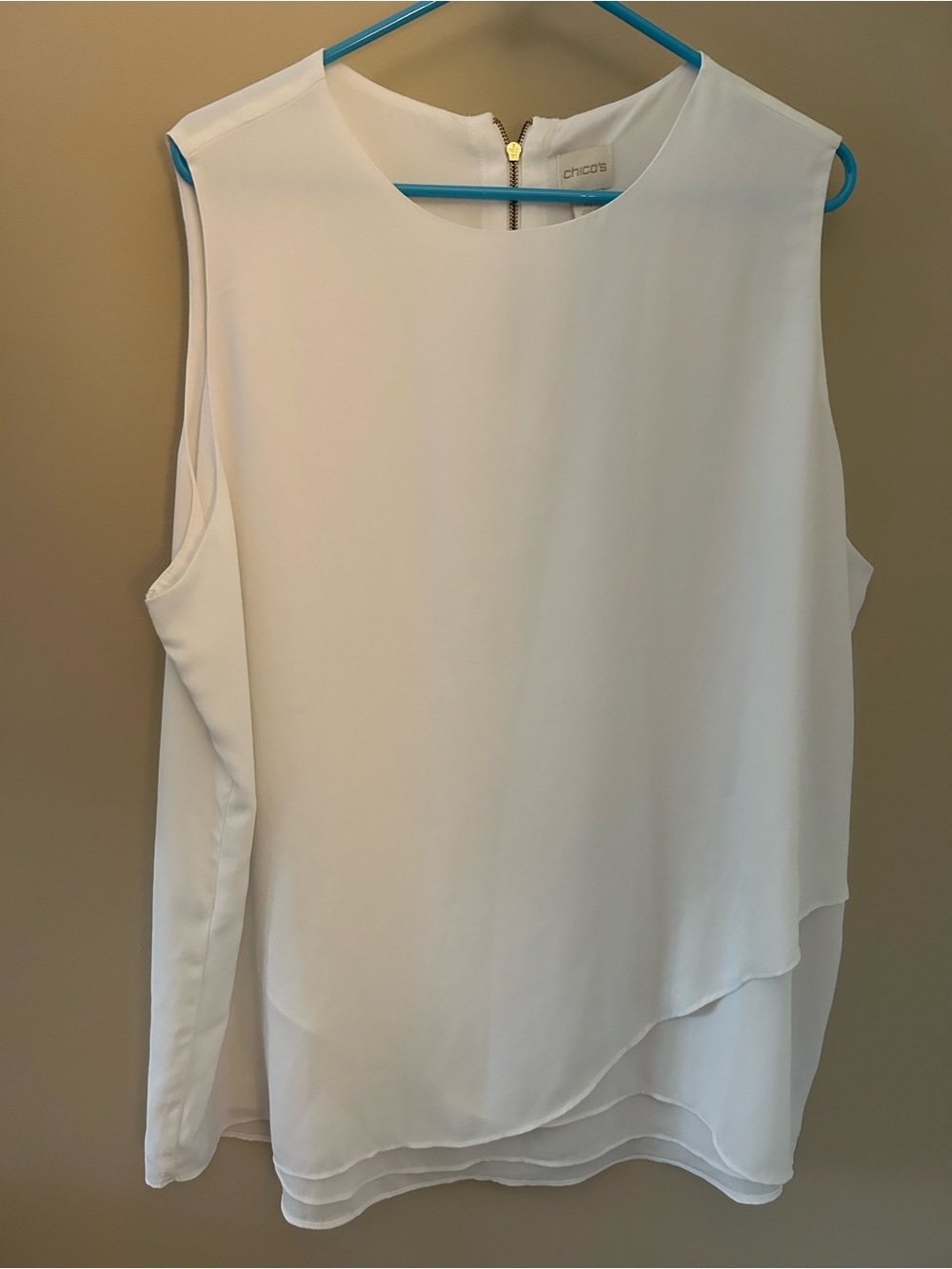 Chico's Ivory Layered Sleeveless Top